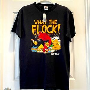 ANGRY BIRDS Men Shirt “What The Flock” MEDIUM
